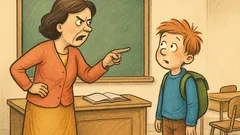 Vic: Učiteljica: 'Pepček, spet si pozno!'