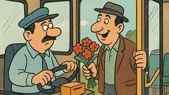 Vic: Mujo vstopi v avtobus in vpraša