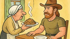 Vic: Chuck Norris prepriča babico, da ni lačen