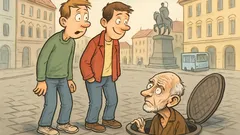 Vic: Iz jaška pokuka dedek: je vojne konec?