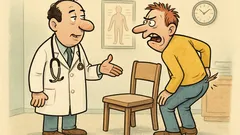 Vic: Doktor, v zadnjici imam trsko!