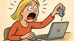 Vic: Zakaj blondinka kriči pri prenosniku?